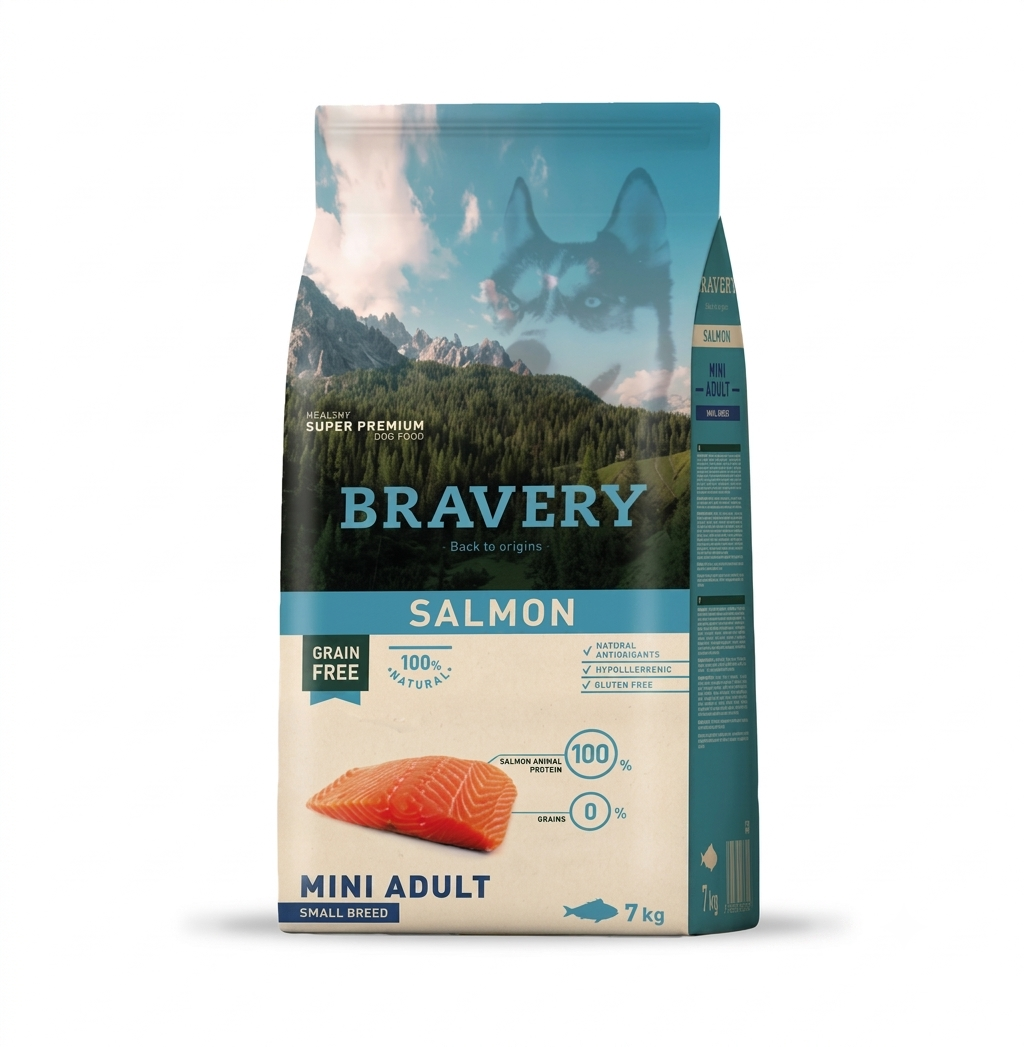 BRAVERY SALMON MINI ADULT SMALL BREEDS 7 KG