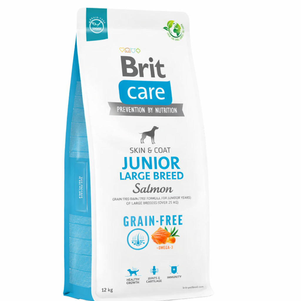 BRIT CARE DOG GRAIN-FREE JUNIOR LARGE BREED SALMON 12 kg