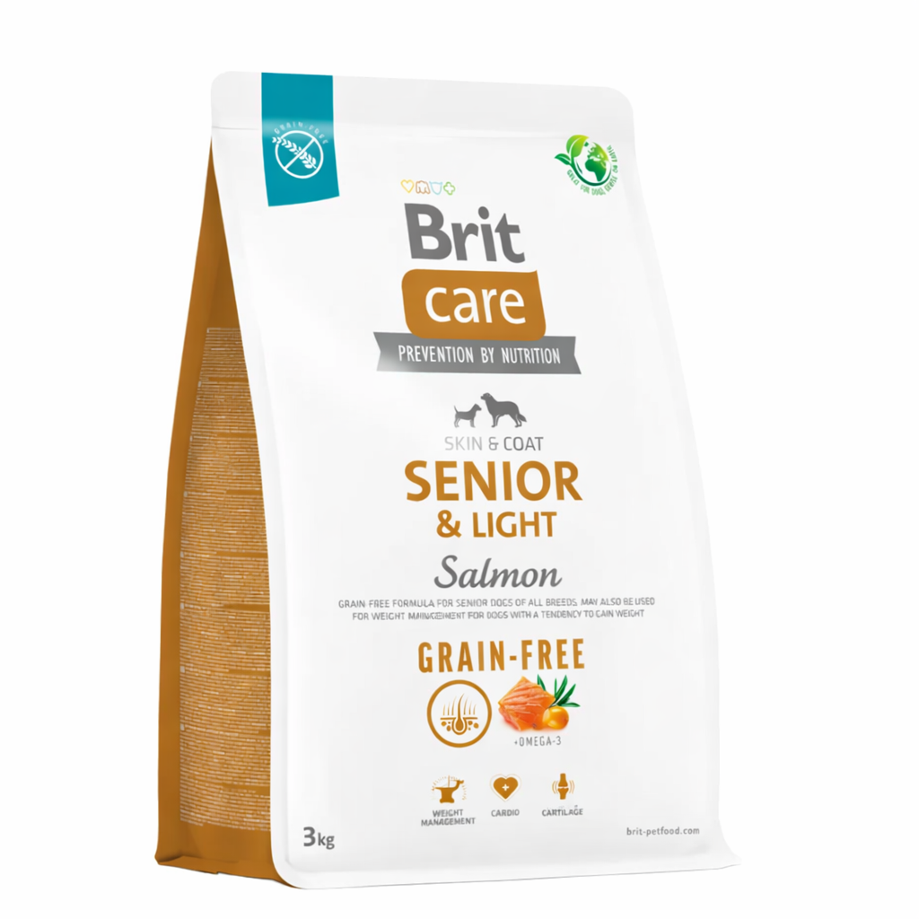 BRIT CARE DOG GRAIN-FREE SENIOR & LIGHT SALMON 3 kg