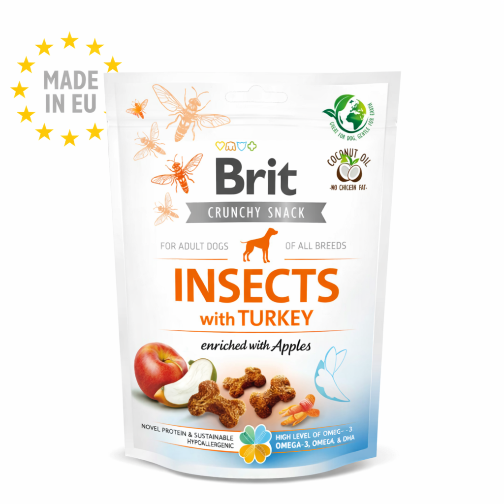 BRIT CRUNCHY SNACK INSECTS WITH TURKEY 200 g