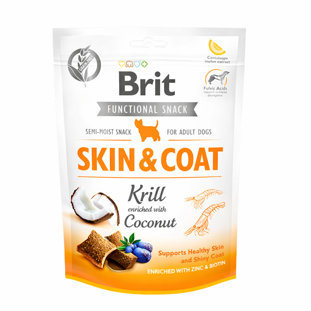 BRIT FUNCTIONAL SNACK SKIN & COAT 150 GR