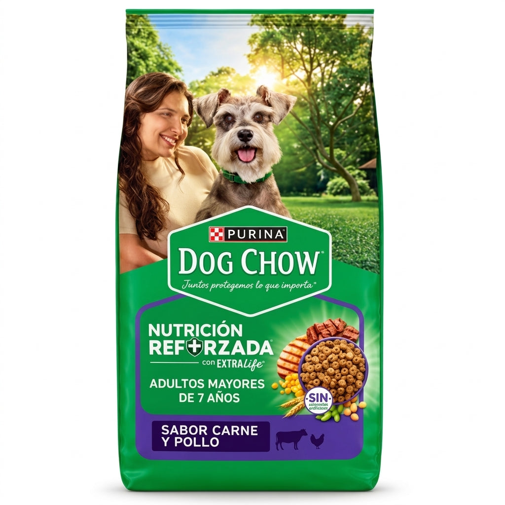 DOG CHOW Adulto 7+ Longevidad Carne/Pollo Todos los tamaños 16,5 kg